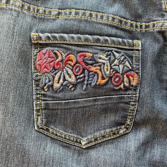 Christopher & Banks Dark Wash Bootcut Jean with Embroidered Pockets Size 14 - Picture 13 of 16